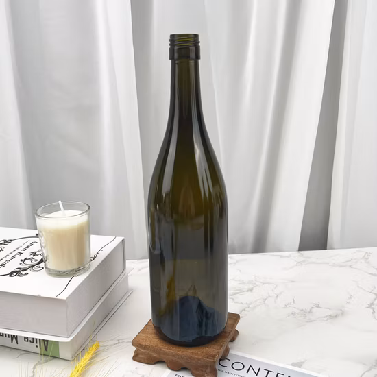卸売 375 ミリリットル 500 ミリリットル 750 ミリリットル 1500 ミリリットル 3L 6L ワイングラスボトル ボルドーボトル ブルゴーニュボトル オリーブグリーンボトル アンティークグリーンガラスワインボトル